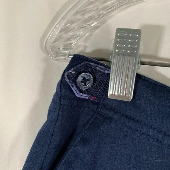 Lady Hagen Golf Pants Women's 8 Solid Blue Mid Rise Button Zip Cotton Blend - Picture 4 of 10